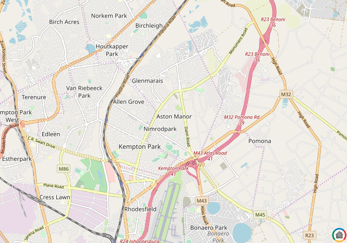 Map location of Aston Manor